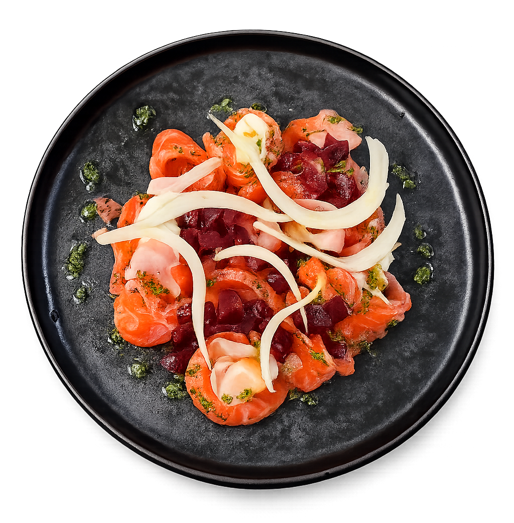 Saumon gravlax betterave et fenouil, entrée signature au restaurant L'Hémicycle Toulouse rive gauche