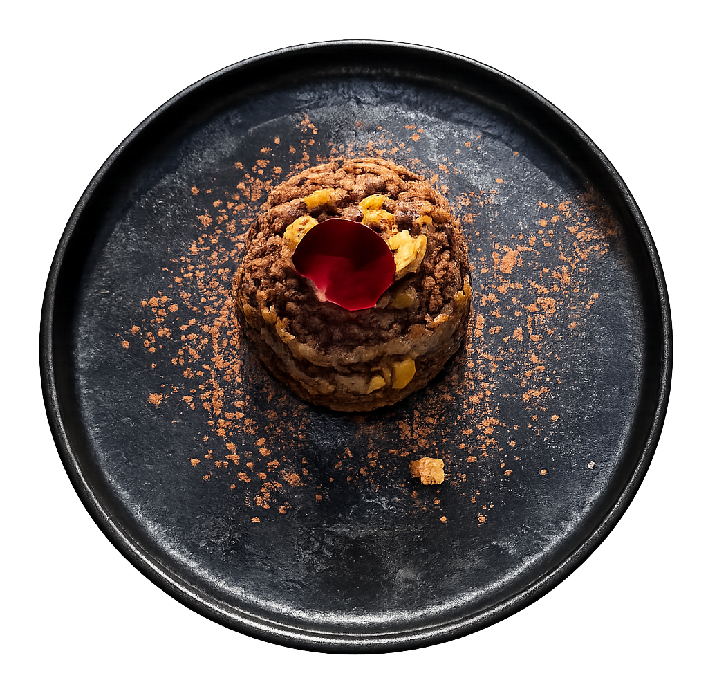 Dessert au chocolat dressé avec soin, pâtisserie maison au restaurant L'Hémicycle Toulouse